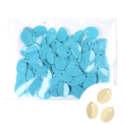 Folded Sequin Oval 9mmx13mm Cloud Blue - 1 Pack