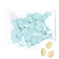 Folded Sequin Oval 9mmx13mm Mint Green - 1 Pack