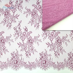 #5002 French Lace Fabric Wide 60 inchDusty Magenta - 3 Meters
