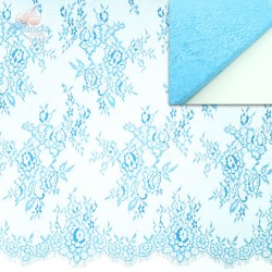  French Lace Fabric Wide 60 inchSky Blue - 3 Meters #5002