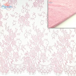  French Lace Fabric Wide 60 inchLight Pink - 3 Meters #5001