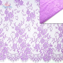  French Lace Fabric Wide 60 inchLight Purple - 3 Meters #5001