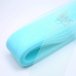10cm Horsehair Braid Nylon Net Baby Blue - 1meter
