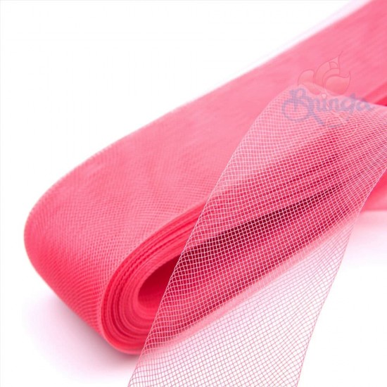  Horsehair Braid Nylon Net Crimson Pink - 1meter 10cm