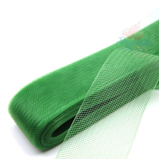  Horsehair Braid Nylon Net Green - 1meter 12cm