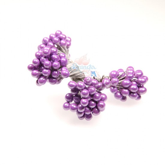 H104 Stigma Flower Inti Bunga Metallic Lavender - 1 Bunch