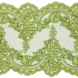 40191 Border Lace 2 Sided Grass Green #528 - 1 Meter