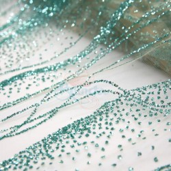 GL29 Glitter Lace Turquoise #547 - 1 Meter