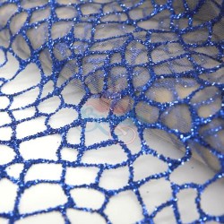 Glitter Lace Fabric Blue #558 - 1 Meter GL32 