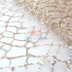 Glitter Lace Fabric Rose Gold #RG - 1 Meter GL32 