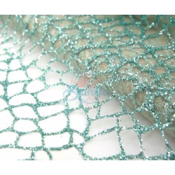 Kain Renda Glitter Turquoise #547 - 1 Meter GL32 