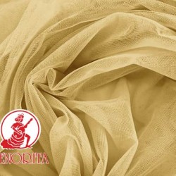 Soft Tulle Netting Fabric |215A Wide 60"  A087 Golden Sand