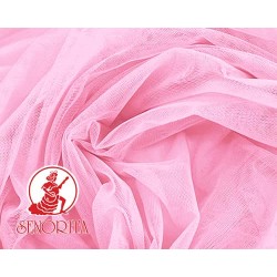 Kain Jaring Lembut|215A Lebar 60"  A512 Merah Jambu Muda