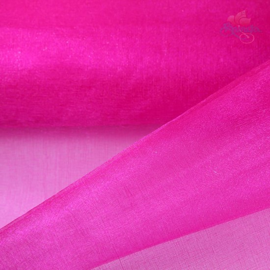 Kain Organza Hot Pink Lebar 60" - 1 Meter