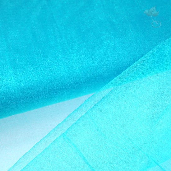 Organza Fabric Turquoise Sea 60" Wide - 1 Meter
