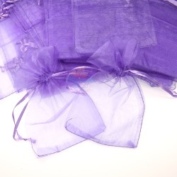 Medium Organza Pouch Purple (13.5cm x 21cm) - 20pcs