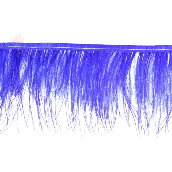 Trimming Bulu Burung Unta 15CM - Biru Elektrik - 2 Meter