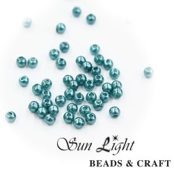  Sun Light Pearl Bead Teal - #18 10mm