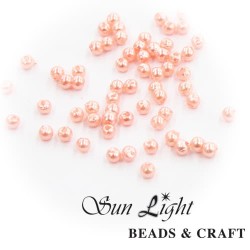  Sun Light Pearl Bead Peach - #3 10mm