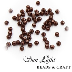 3mm Sun Light Pearl Bead Deep Brown - #36