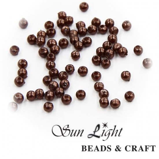  Sun Light Pearl Bead Deep Brown - #36 10mm
