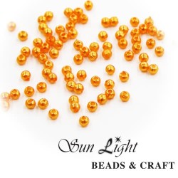 3mm Sun Light Pearl Bead Orange - #38