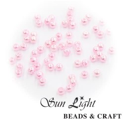 3mm Sun Light Pearl Bead Baby Pink - #6