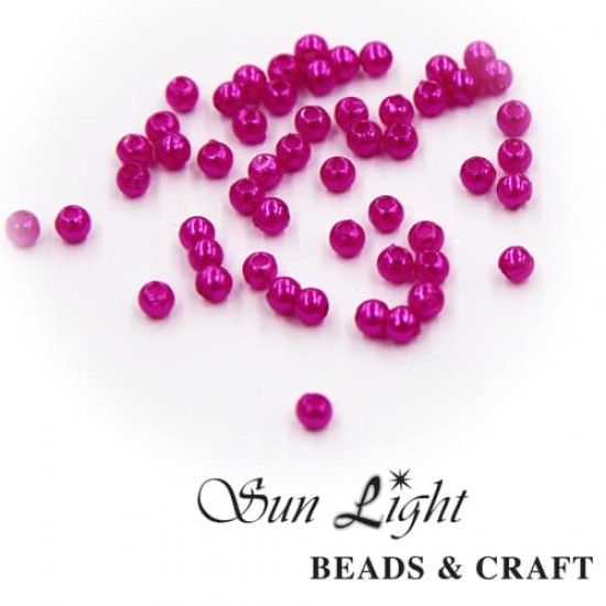 Sun Light Pearl Bead Hot Pink - #9 6mm 