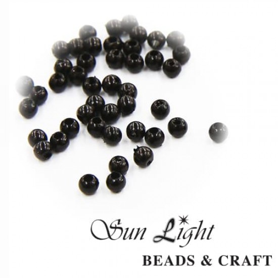 10mm Sun Light Pearl Bead Black - #BLK