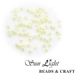 Sun Light Pearl Bead Deep Beige - #D1 6mm 