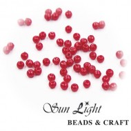 10mm Sun Light Pearl Bead Red - #D10