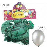 Parti Belon Metalik Biasa - Hijau (24pcs) 12"