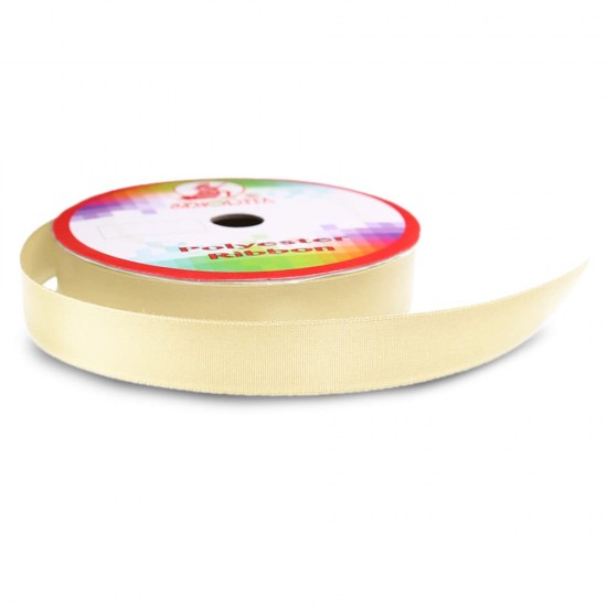 Senorita Polyester Ribbon - Butter Milk #003 (9mm, 15mm, 24mm, 38mm)