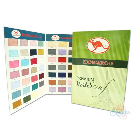 Color Chart Kangaroo Premium Voile Scarf Tudung Bawal Plain 45" 