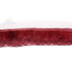 Lace Round Feather Maroon - 1 Meter