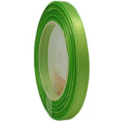 Satin Ribbon Bright Green 6mm - 48mm