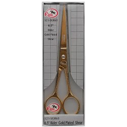 Rider Stainless Steel Gold Plated Scissors 6.5 Inch