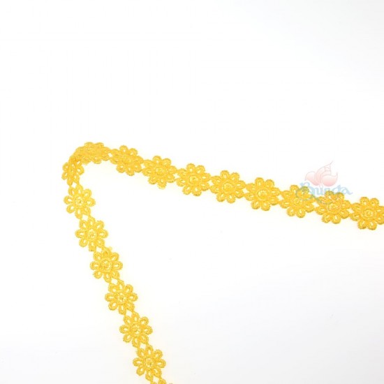 Renda Prada Kimia Kecil Kuning Cerah - 1 Meter 1031