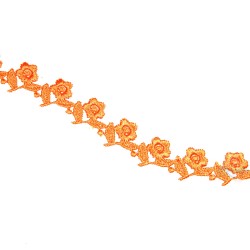  Small Chemical Prada Lace Orange - 1 Meter 1032