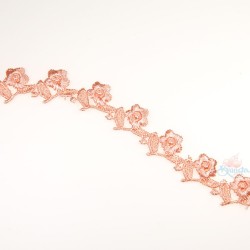  Small Chemical Prada Lace Peach - 1 Meter 1032