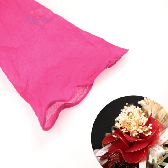 Kain Stoking untuk Bunga DIY - Hot Pink 1 Helai