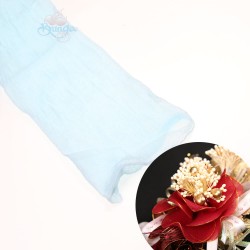 Stocking Cloth for DIY Flower - White Blue 1 piece