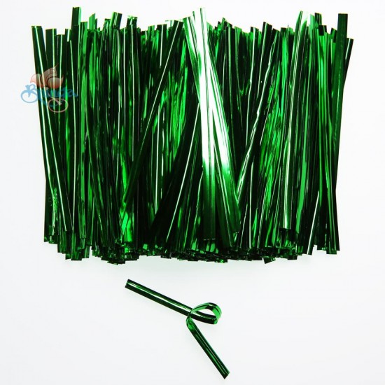 Green Foil Twist Tie - 370pcs/pack
