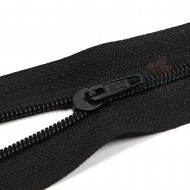 Normal Nylon Zip Black - #580 15cm 