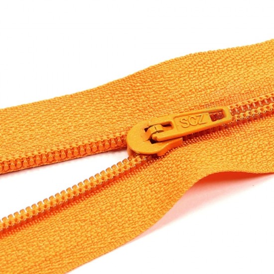 Normal Nylon Zip Light Orange - #056 18cm